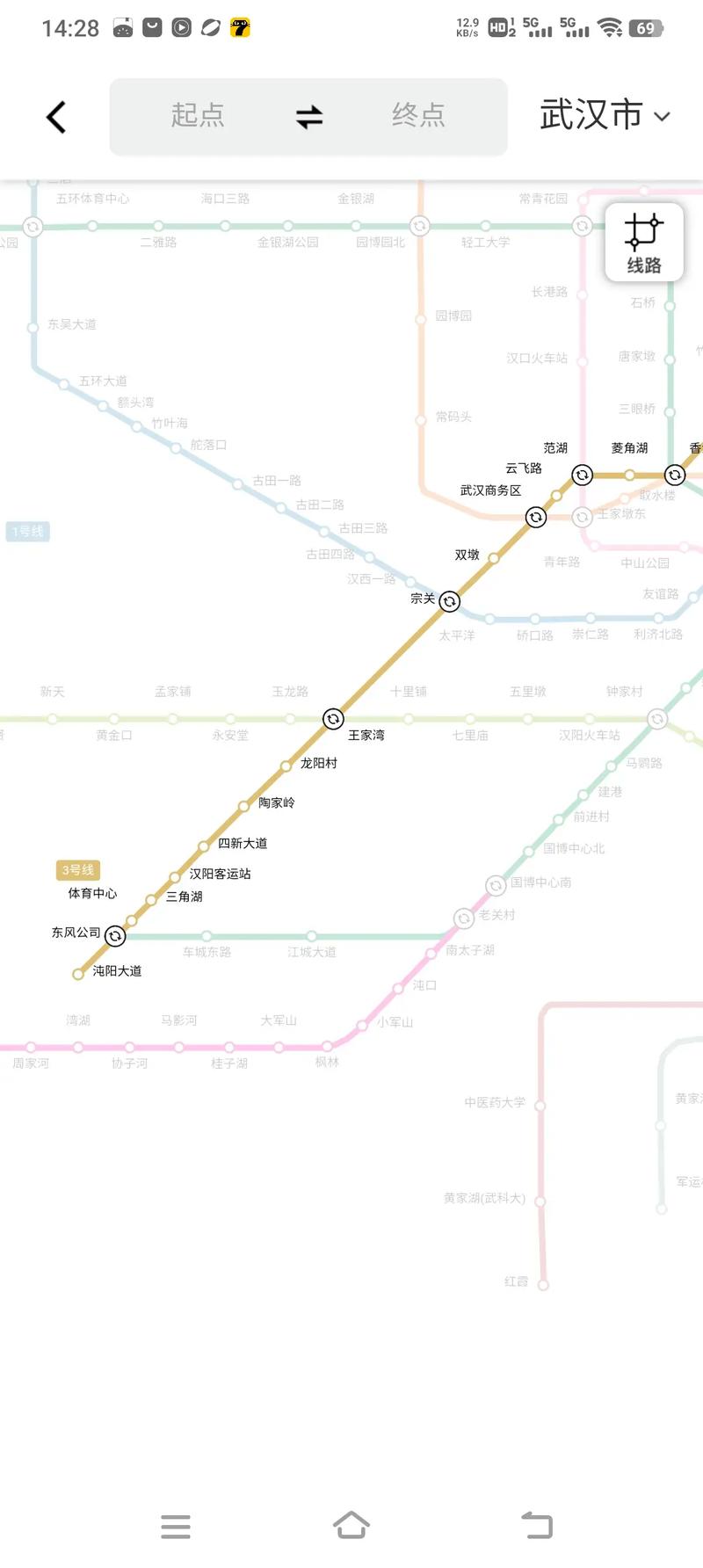 武汉地铁3号线线路图最新