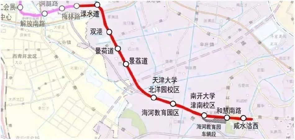天津地铁8号线最新线路图