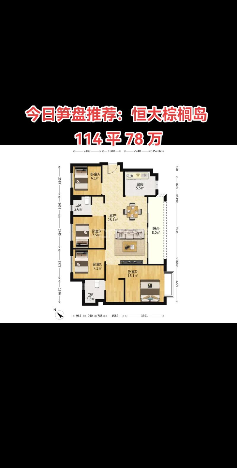 惠州恒大棕榈岛最新房价