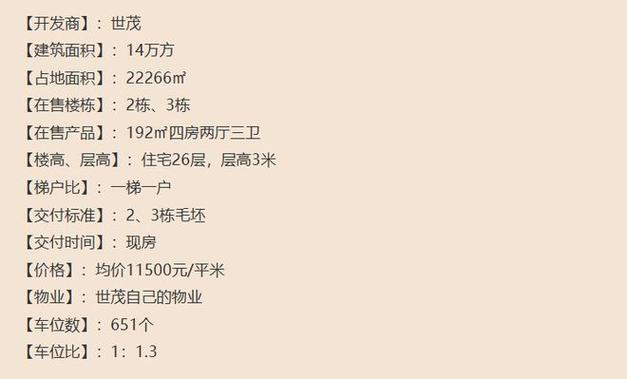 徐州世茂四期最新房价