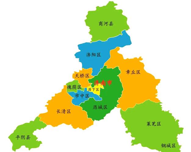 最新济南市区域划分图