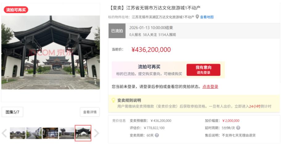 万达文化旅游城房价