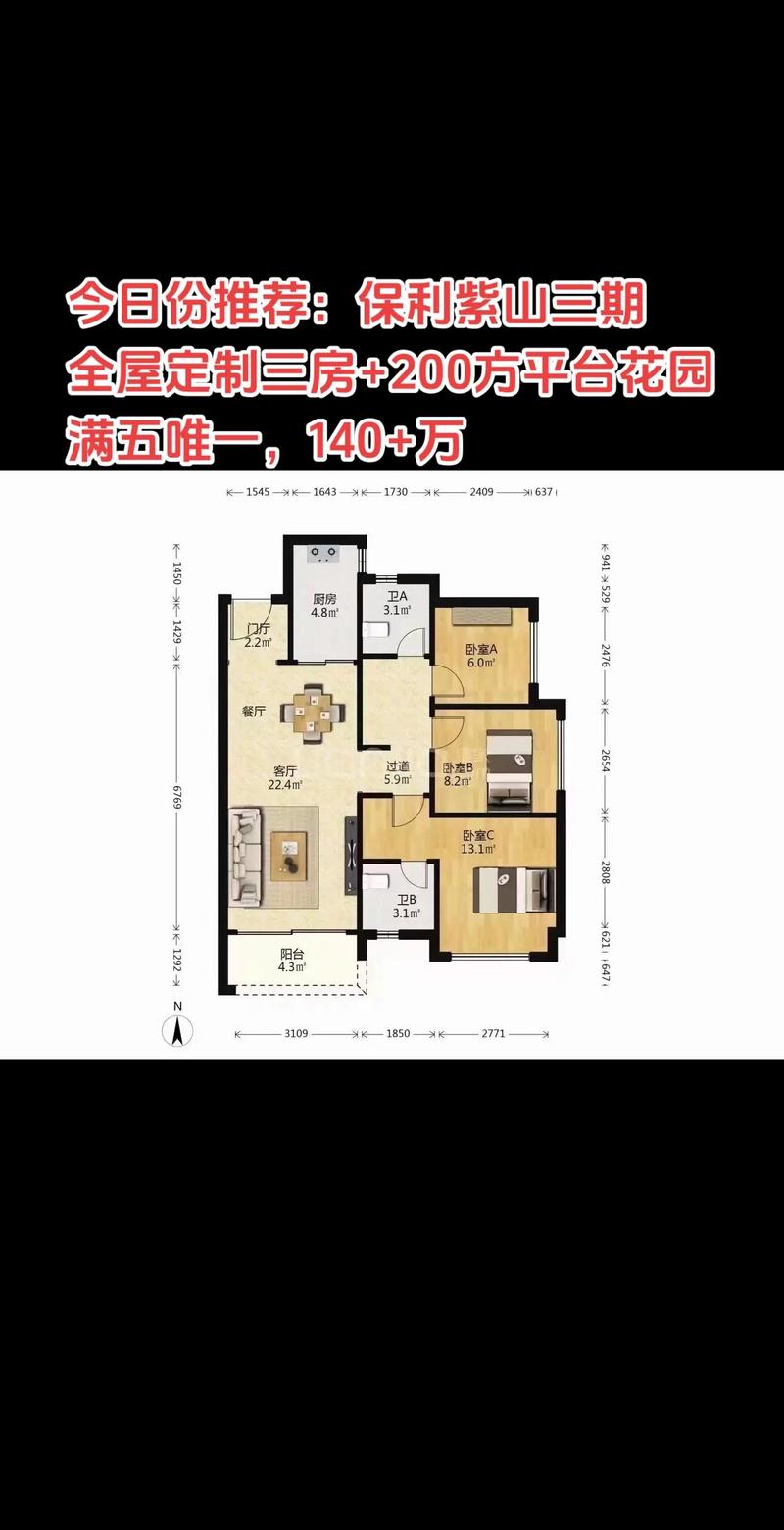 保利紫山最新开盘价格