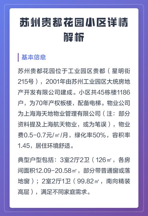 苏州贵都花园房价